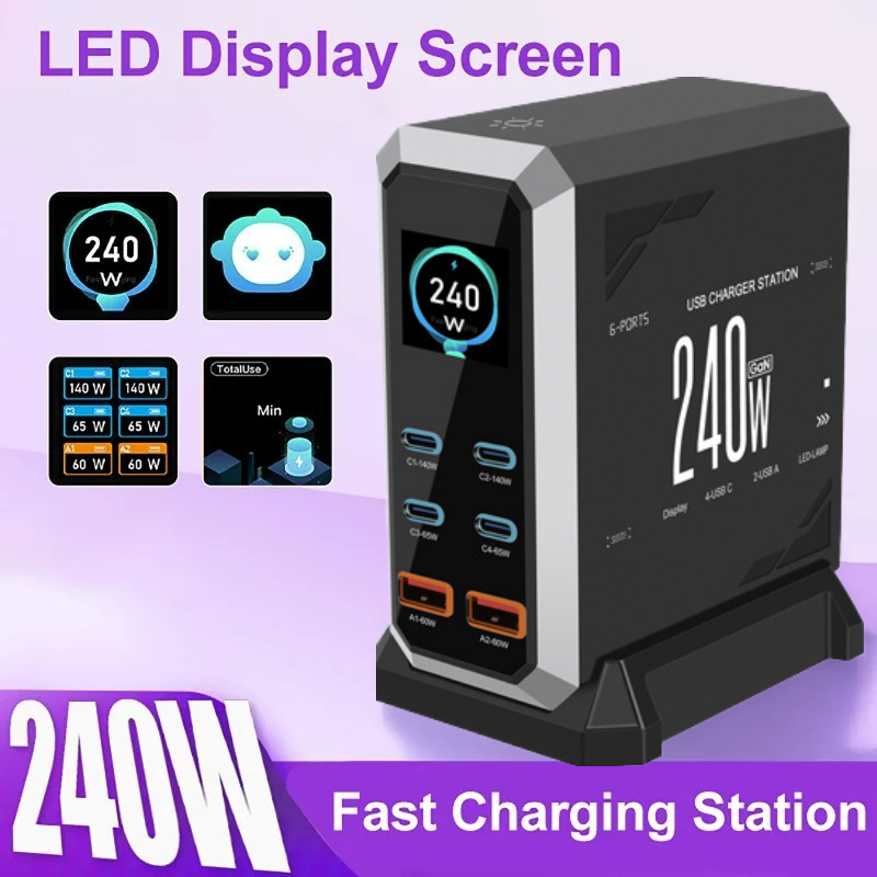 Laptop Charger - NUOVO Caricatore GaN 240W 6-IN-1 140W
