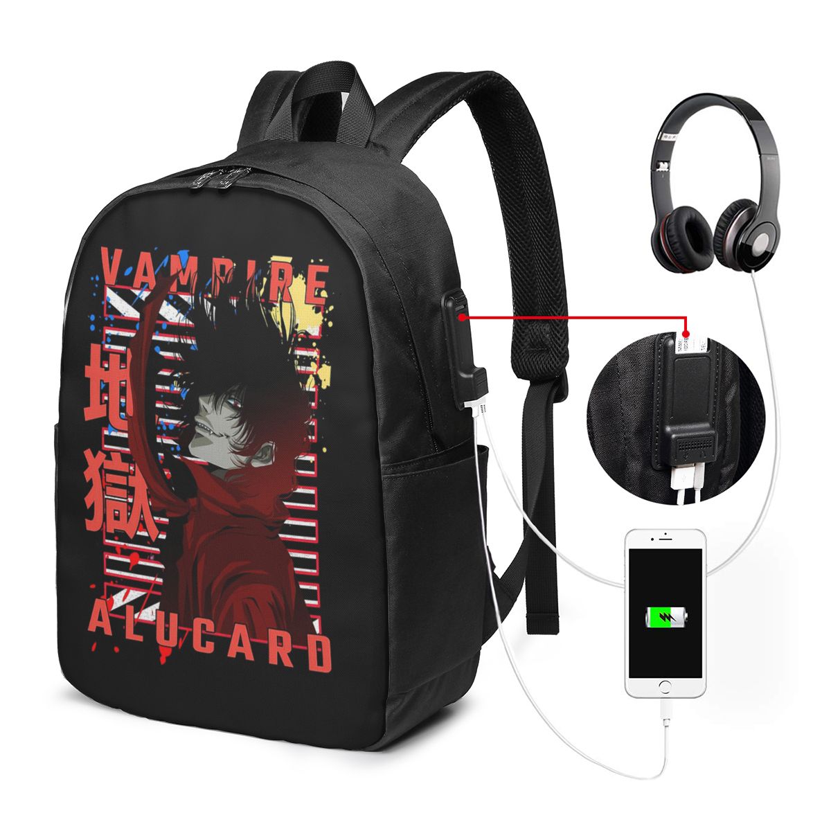 Laptop Bag - Alucard Hellsing Manga Zaino da viaggio