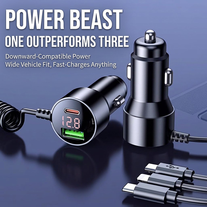Caricabatterie da auto 3 in 1  - Laptop Charger recensione e prezzo